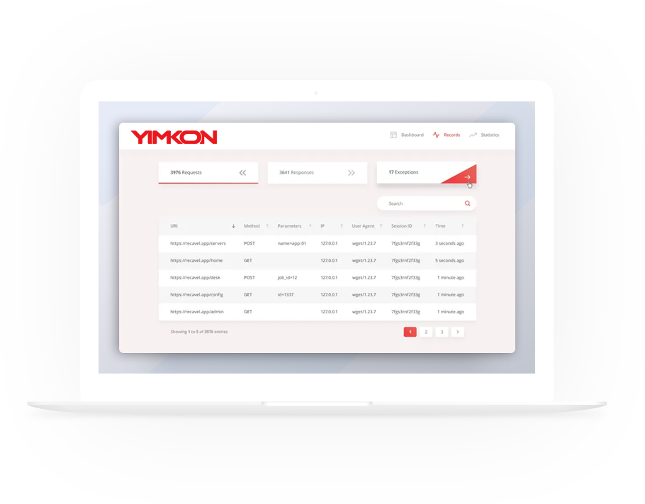 YIMKON HMS dashboard